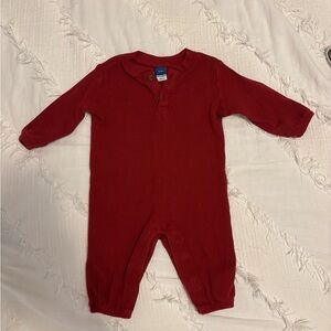 Old Navy Red Henley Jumper Baby One-Piece